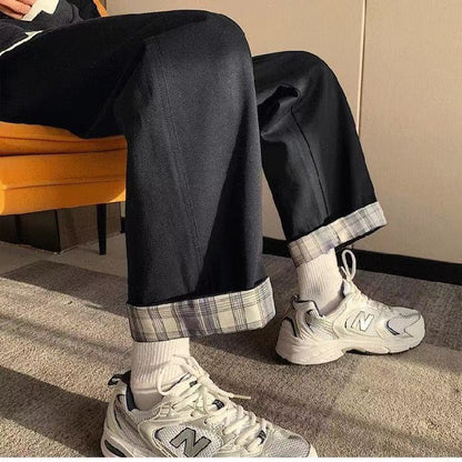 Pantalones Cargo de Denim de Cintura Alta y Nueve Puntos