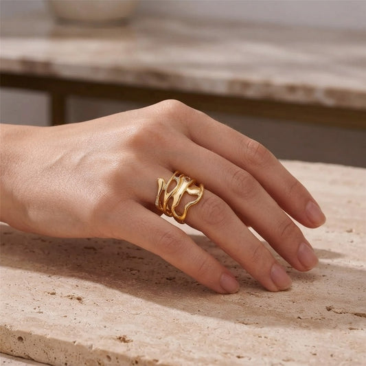 Gold Plated Zircon Wedding Band