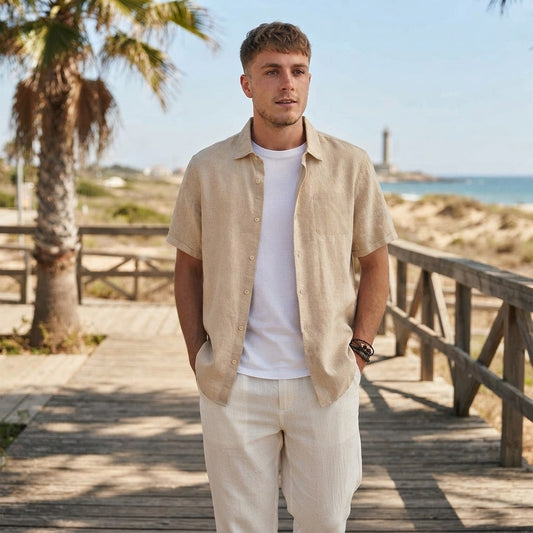Cotton Linen Casual Beach Shirt